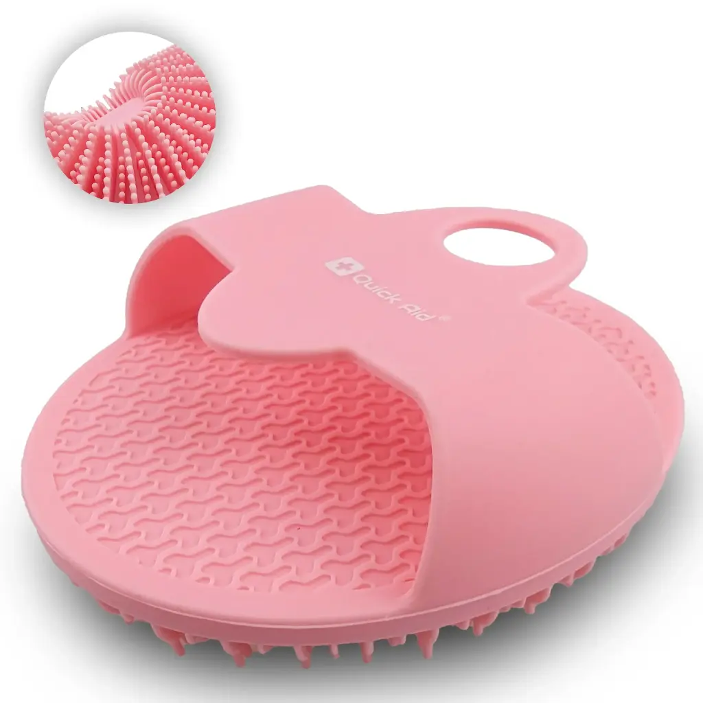 Körperbürste aus Silikon für Babys und Erwachsene - Pink