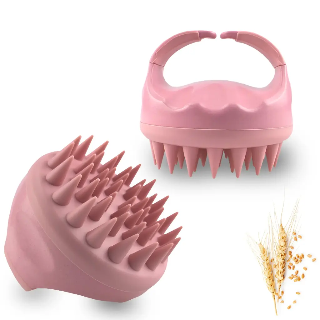 Massage & Care Brush aus Weizenstroh - Pink