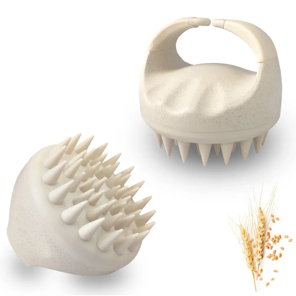 Massage & Care Brush aus Weizenstroh - Beige
